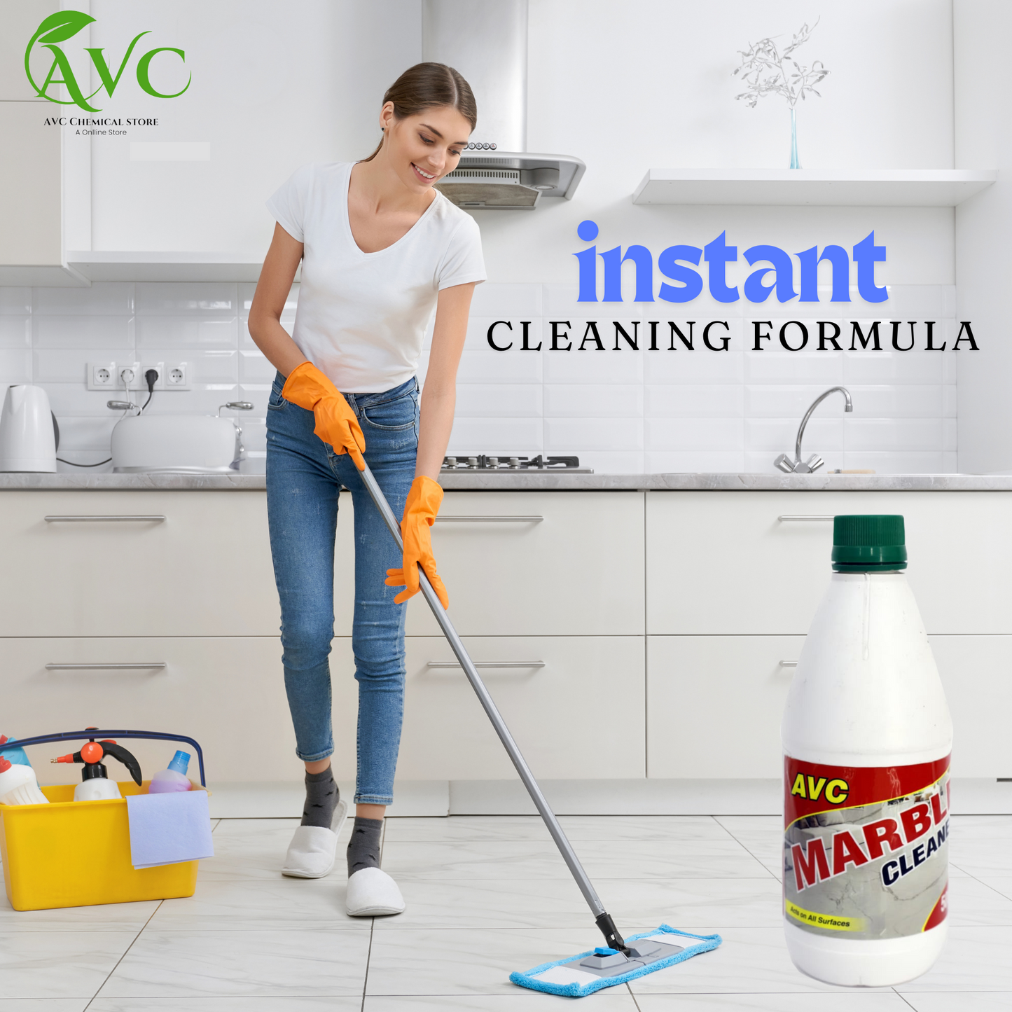 AVC Marble & Granite Floor Cleaner Liquid/Shampoo (500ml)
