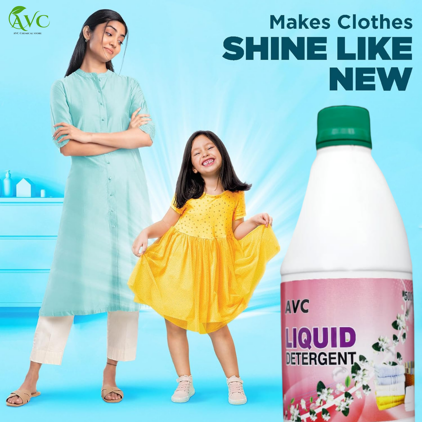 AVC Liquid Detergent for Superior Stain Removal and Fresh Fabrics (500ml) For USA 1 lt will be appropriately $80 per Lt