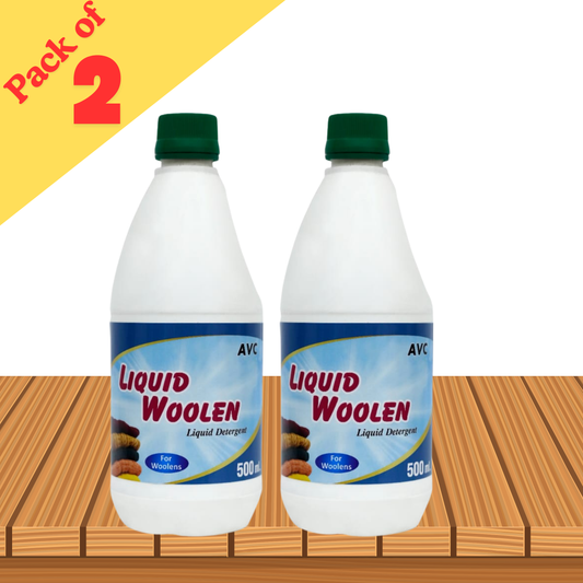 AVC Liquid Woolen offers gentle care for delicate fibers, enhancing softness in a convenient pack of 2 (500ml each).