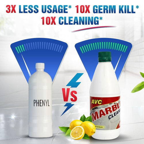 AVC Marble Cleaner Liquid for Floor & Surface Cleaning | Powerful Stain Remover for Marble, Tiles & Granite | Multi-Surface Cleaner | Shine & Protection Formula | 1L