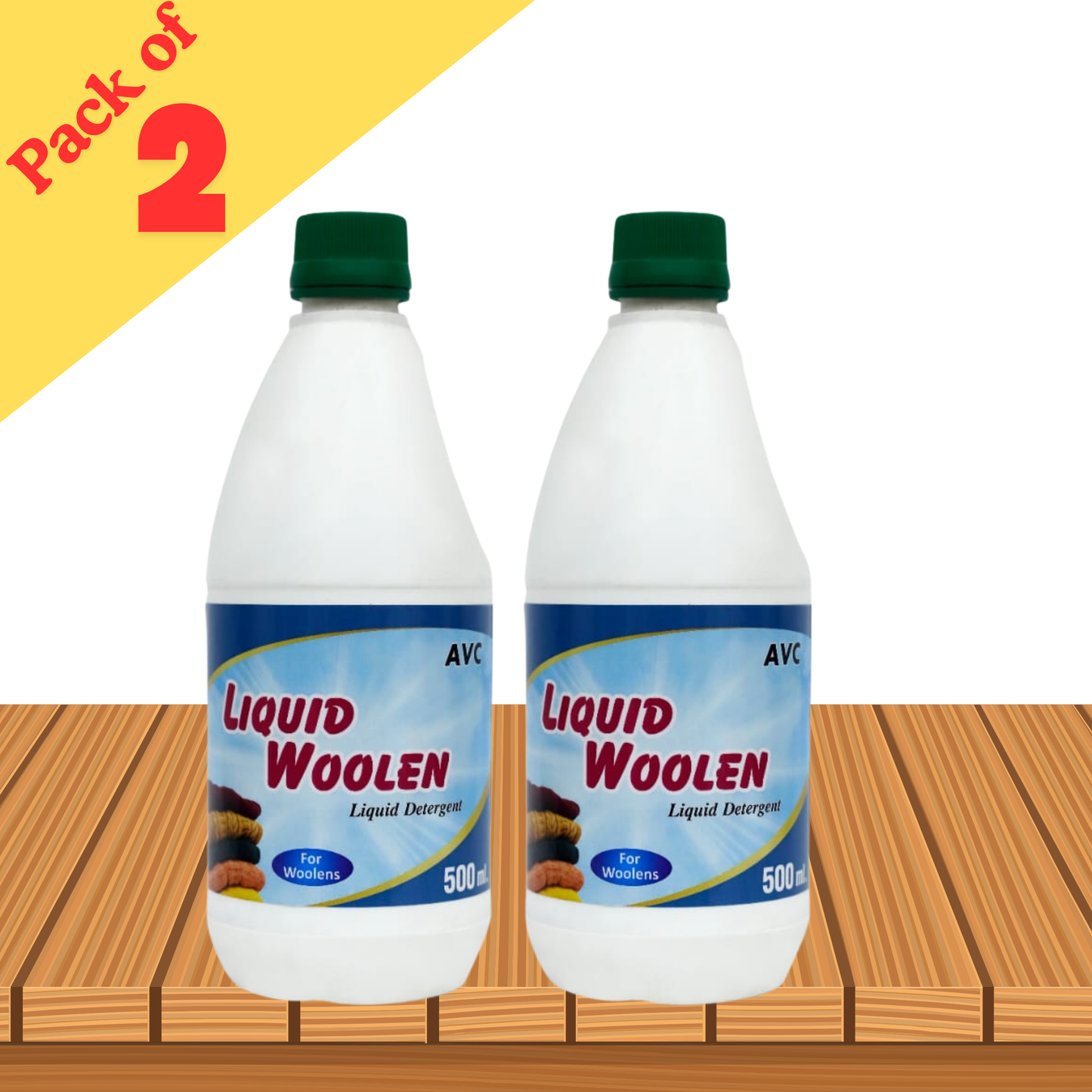 "Gentle Care for Delicate Fibers: AVC Liquid Woolen – Nurturing Softness and Brilliant care. (Pack of 2 Each 500ml)